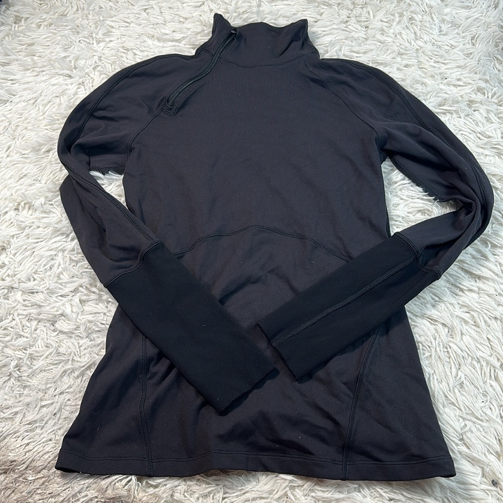 Lululemon Brisk Running 1/2 Zip Black